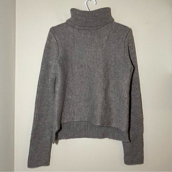 T Alexander Wang Turtleneck High Low Knit Grey Sweater size M - Picture 3 of 6